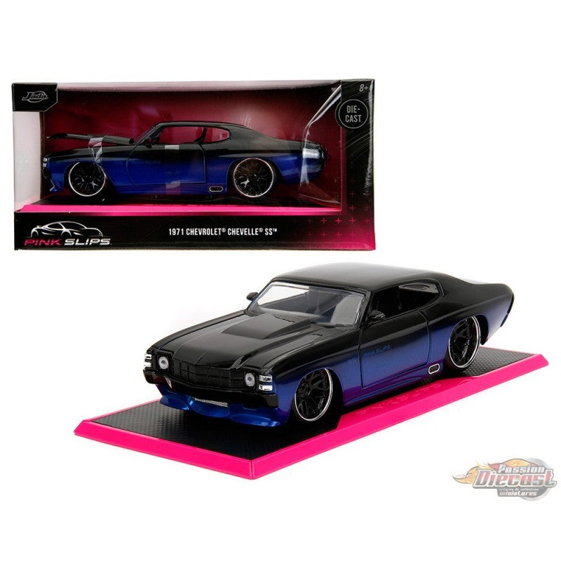 JADA TOYS 1/24 1971 CHEVY CHEVELLE SS PINK SLIPS DIE-CAST