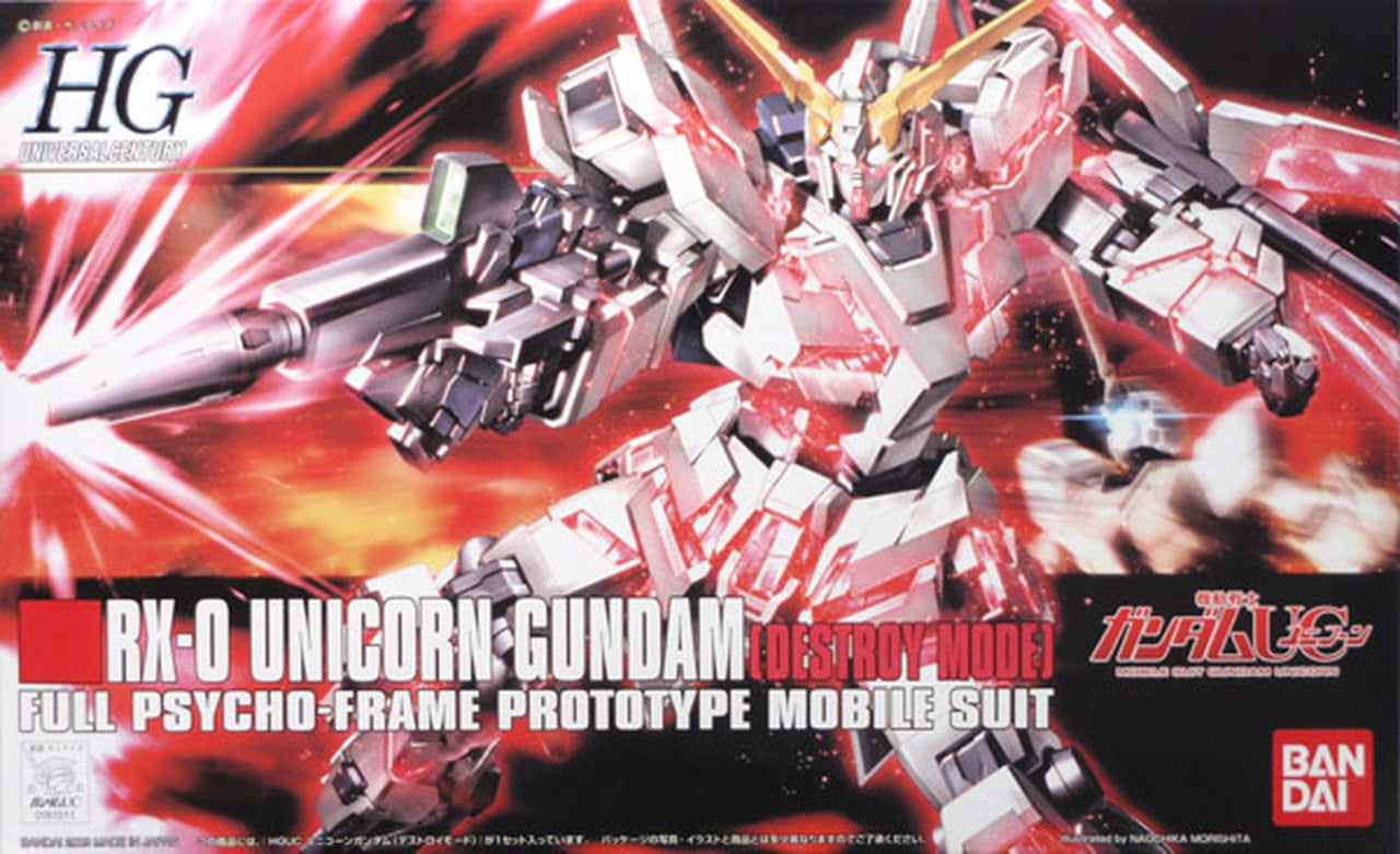Bandai HGUC #100 1/144 RX-0 Unicorn Gundam (Destroy Mode) "Gundam UC"