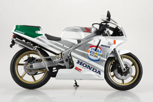 Aoshima 1/12 Diecast Motorcycle Honda NSR250R SP '89 Ross White × Terra Silver × November Silver