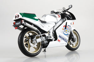 Aoshima 1/12 Diecast Motorcycle Honda NSR250R SP '89 Ross White × Terra Silver × November Silver
