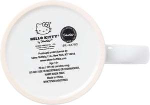 Silver Buffalo Sanrio Hello Kitty Hearts Glitter Name Ceramic Mug, 20 Ounces