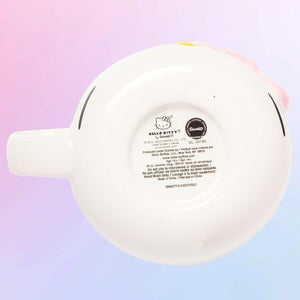 Silver Buffalo Sanrio Hello Kitty Pink Bow Ceramic 3D Sculpted Mug, 20 Ounces