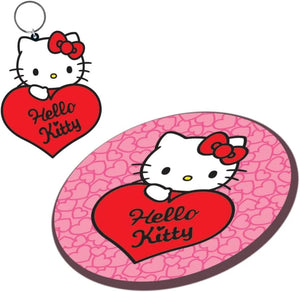 Hello Kitty My Heart Mug, Coaster &amp; Keychain Gift Set