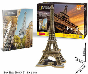 Cubic Fun Paris Eiffel Tower 80 Pieces 3D Puzzles