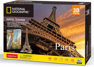 Cubic Fun Paris Eiffel Tower 80 Pieces 3D Puzzles