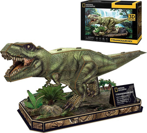 CubicFun 3D National Geographic T-Rex Dinosaur Puzzle for Kids Stacking Creative Game 8+