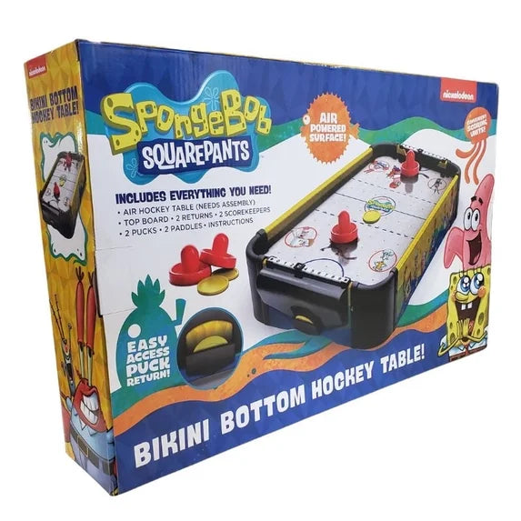 New Nickelodeon Spongebob Squarepants Bikini Bottom Air Hockey Table