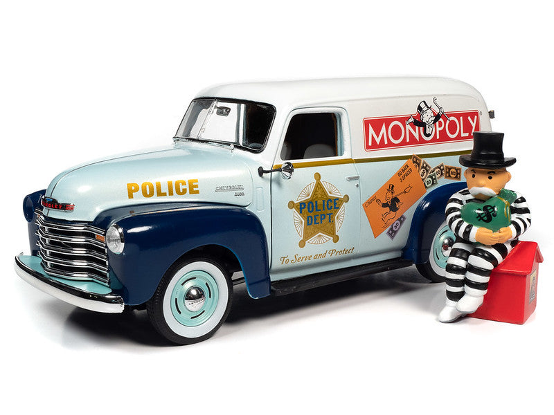 SSM MONOPOLY 1948 CHEVY PANEL DELIVERY W/ FIG 1/18 DIE-CAST