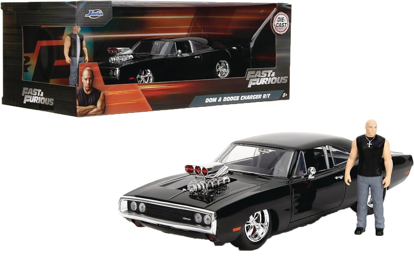 HWR FAST FURIOUS F1 DODGE CHARGER W/ DOM 1/24 DIE-CAST VEH