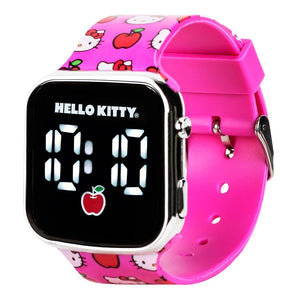 HELLO KITTY LED WATCH W/ APPLES & HELLO KITTY FACE ON STRAPS