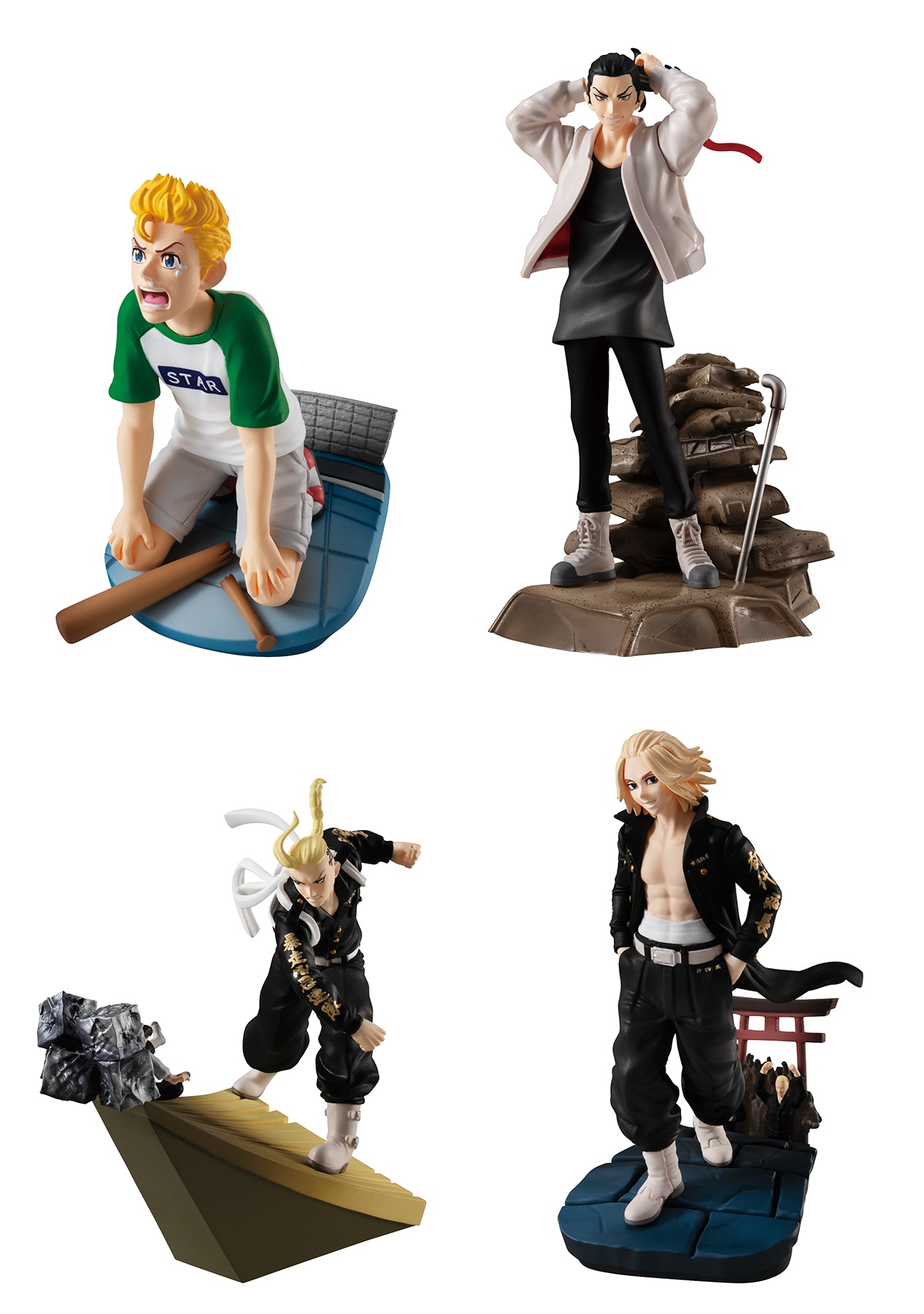TOKYO REVENGERS PETITRAMA TOMAN HEROIC SCENES FIG SET