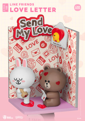 LINE FRIENDS DS-103 DIORAMA STAGE LOVE LETTER 6IN STATUE